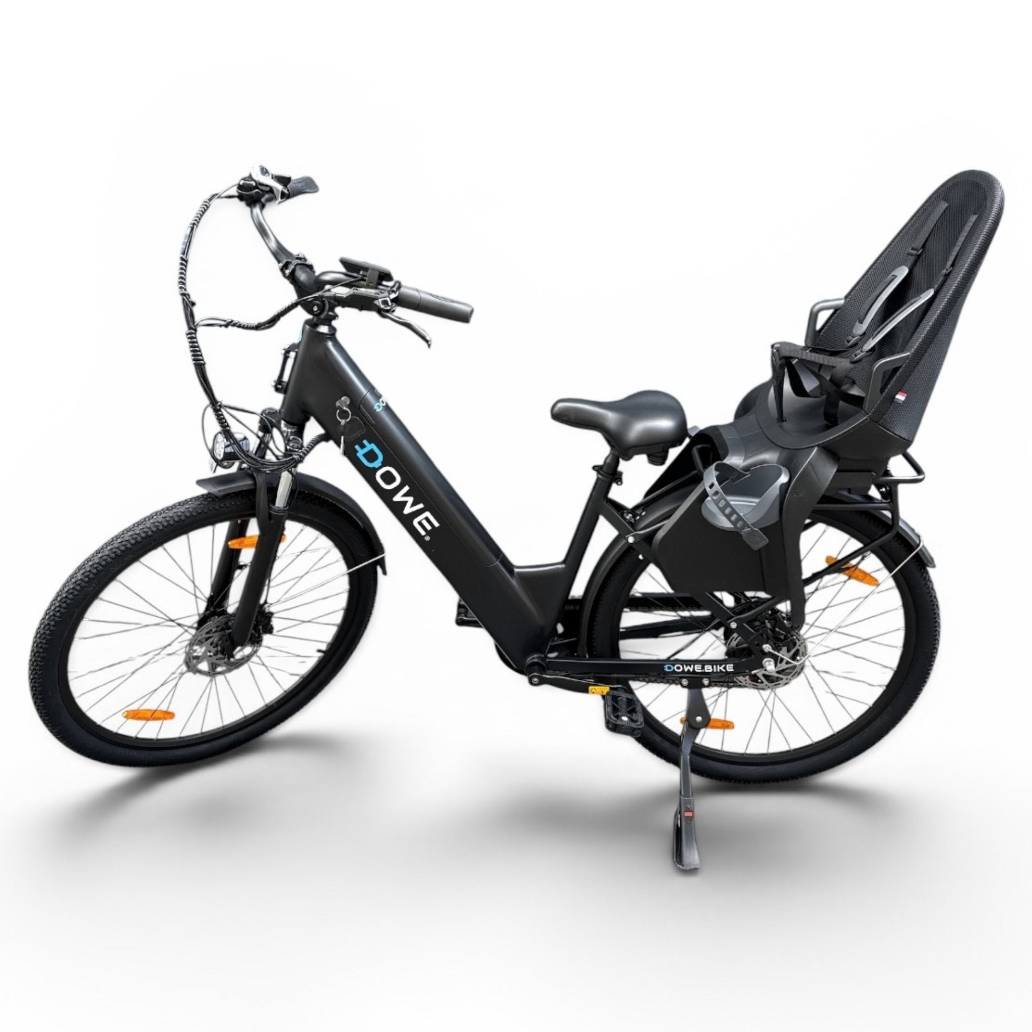 Dowe Zenca Pro Elektrische Citybike + Kinderzitje | 18Ah Accu, 250W Motor - Hydaurlische remmen | Grote Actieradius - Rijklaar
