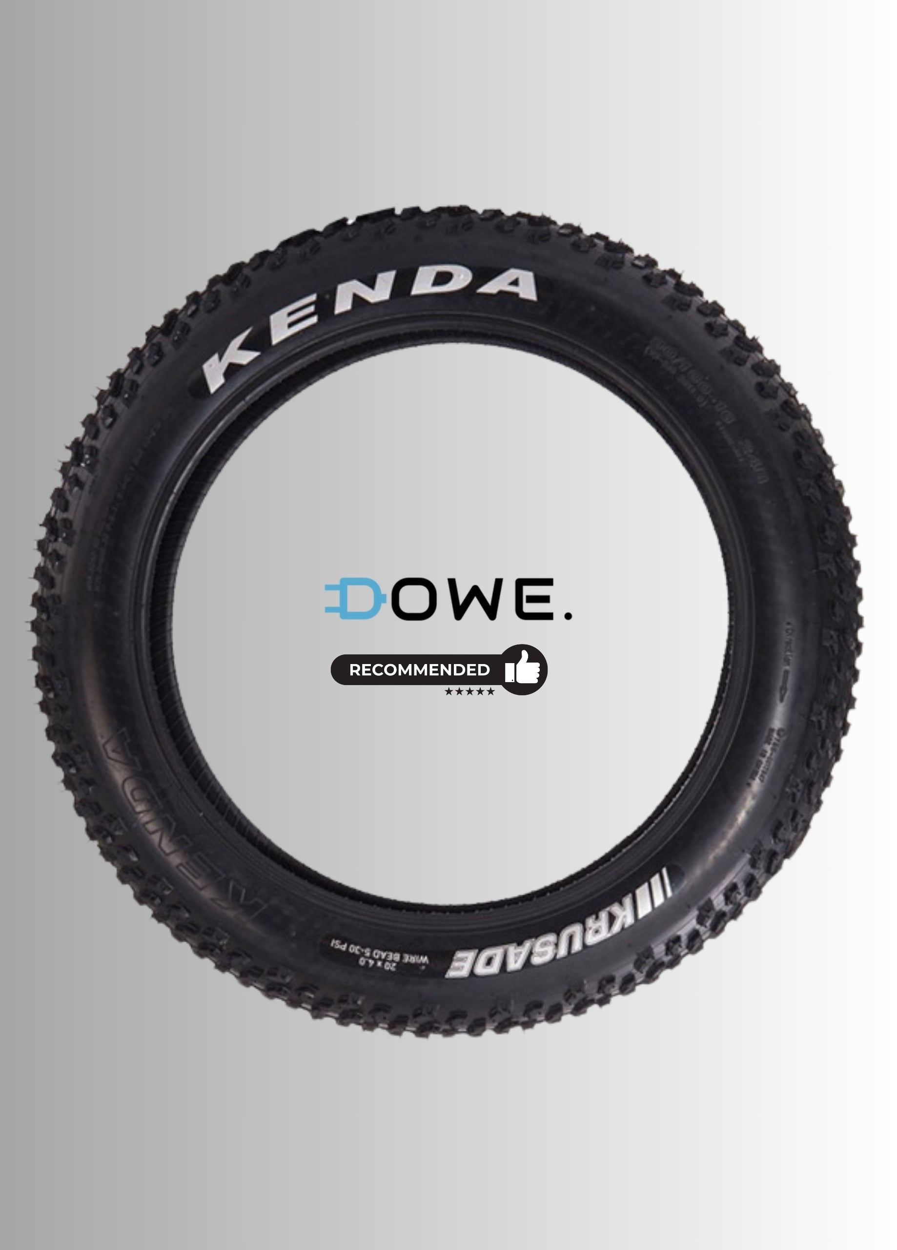 KENDA KRUSADE Buitenband Fatbike 20x4.0 | Elektrische Fatbike Buitenband