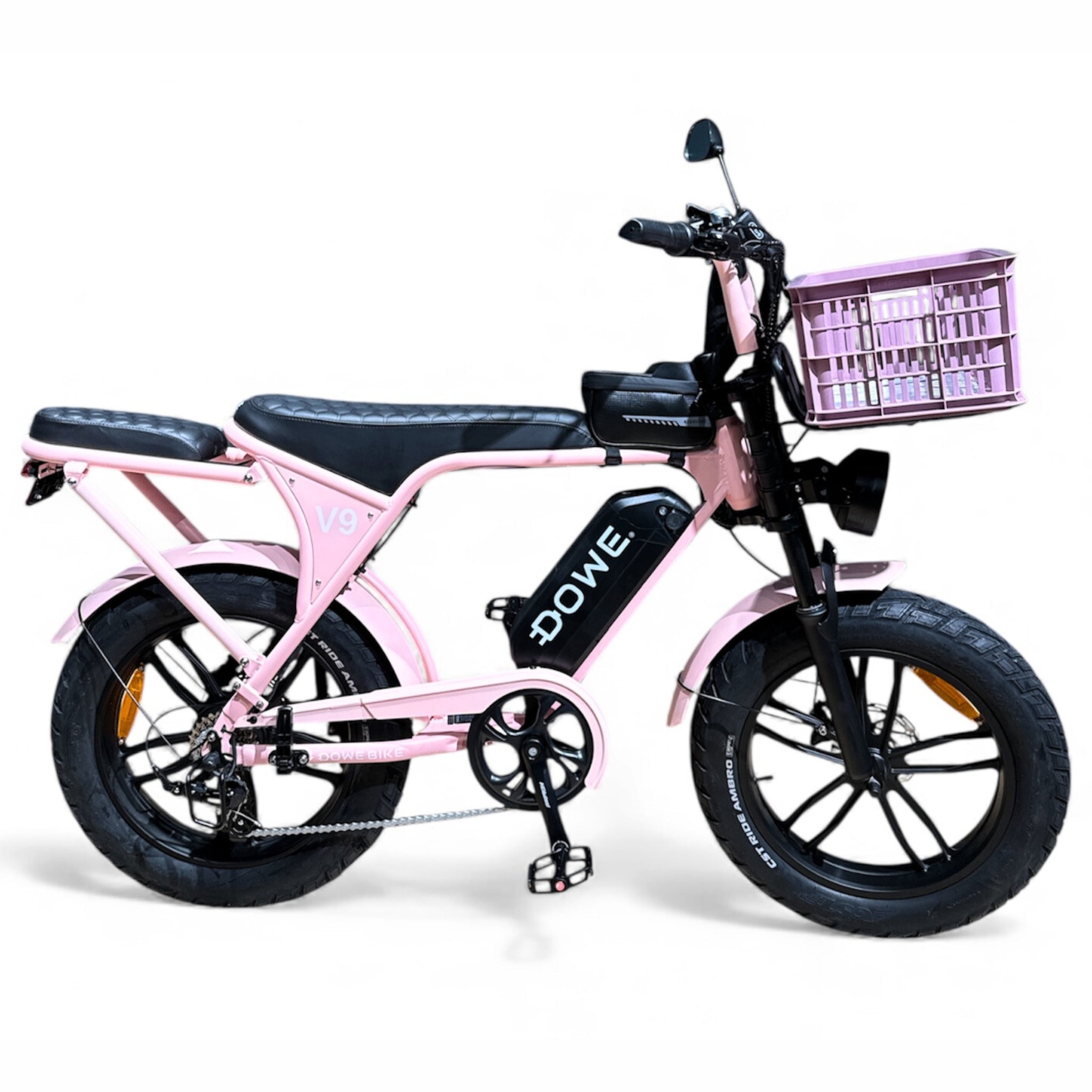 Elektrische Fatbike 250W Dowe V9 met Voor-Krat