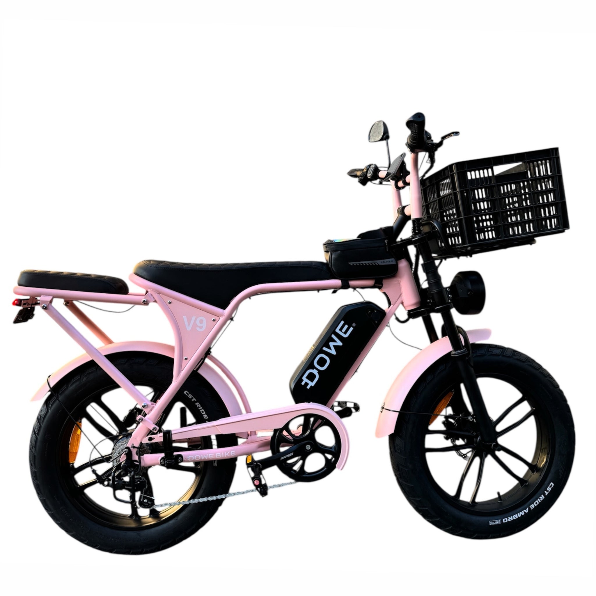 Elektrische Fatbike 250W Dowe V9 met Voor-Krat