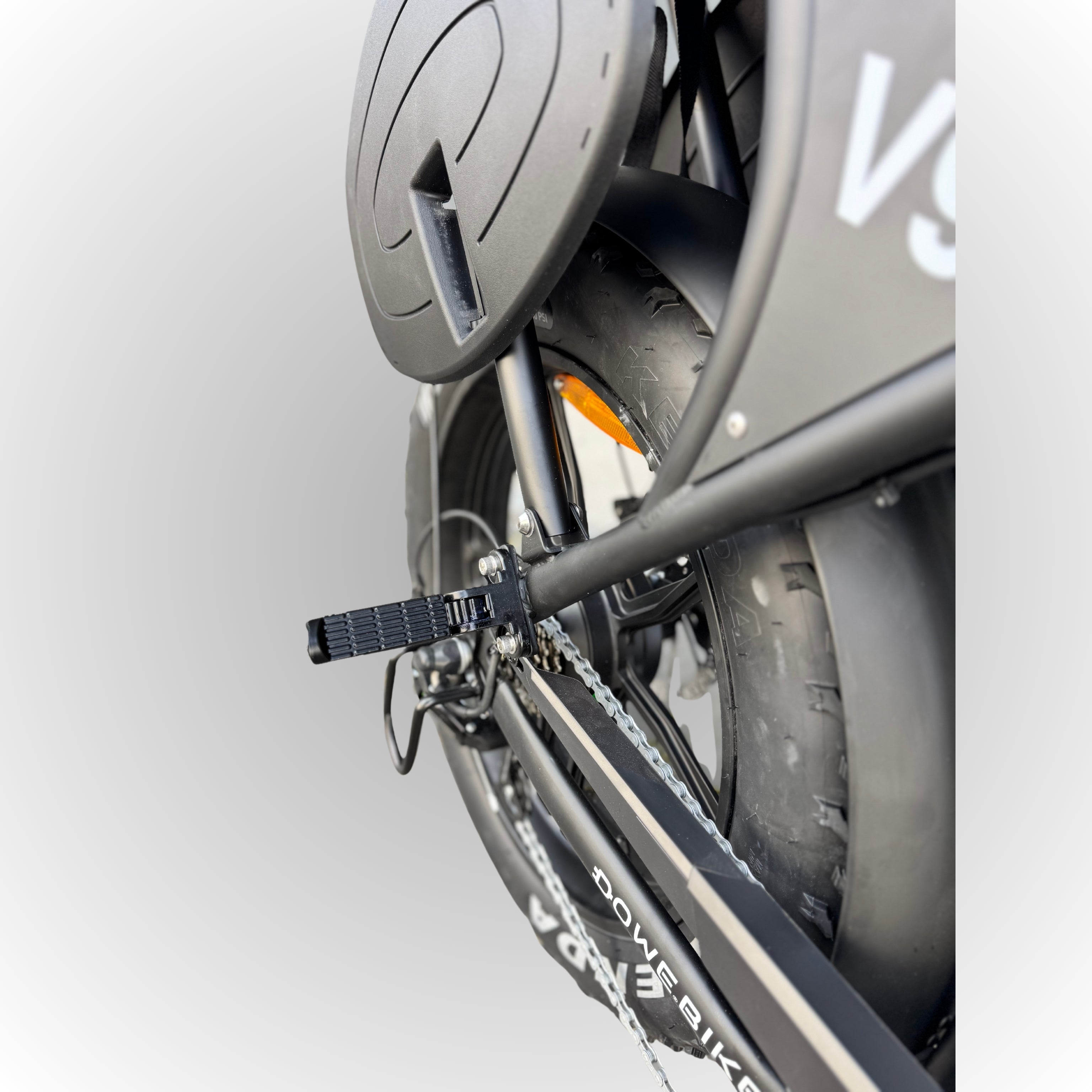 Elektrische fatbike 250W Dowe V9 met kinderzitje achter