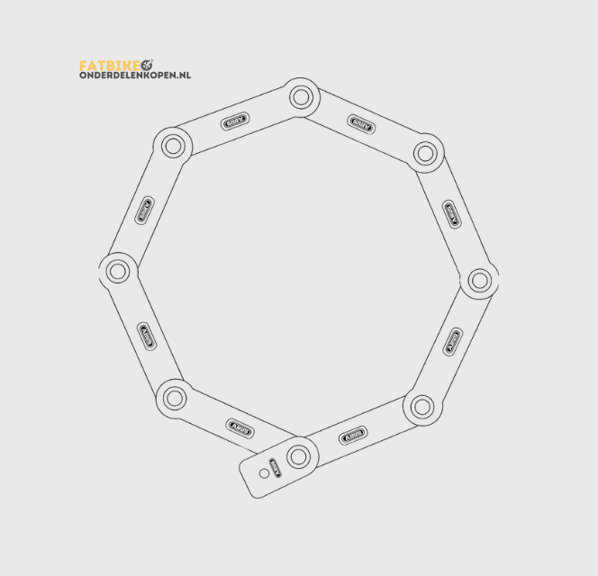 ABUS BORDO™ Big 6000/120cm Black ART 2 | Elektrische Fatbike Vouw Slot