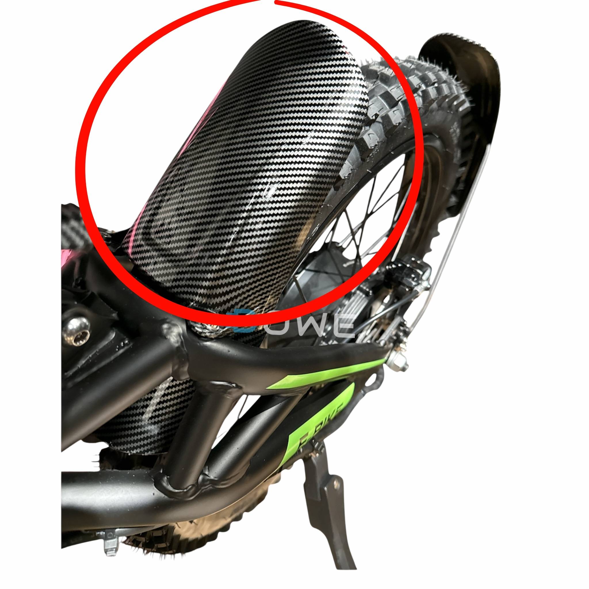 OUXI GT2000 Achterspatbord Zwart Carbon Look | Fatbike Achter Fender - skinnybike - OUXI GT2000 Onderdelen