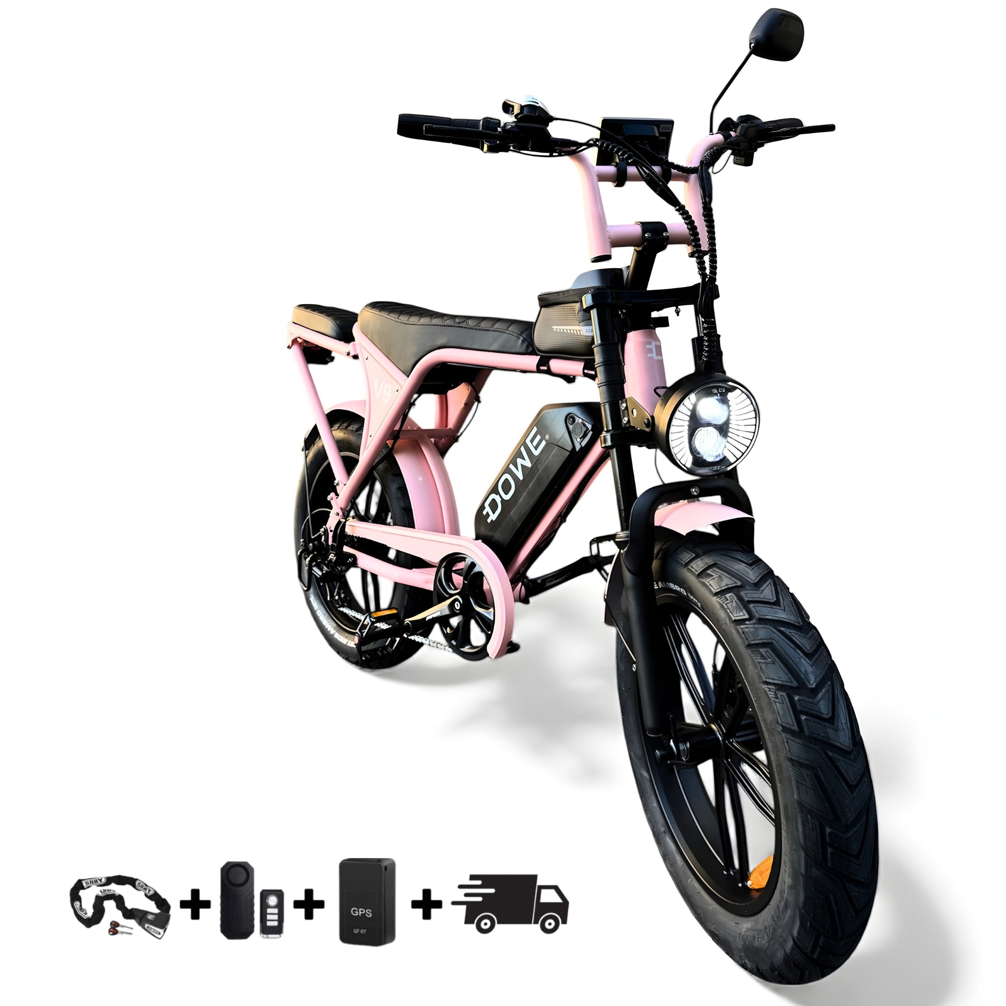 Elektrische fatbike 250W Dowe V9 voor stedelijk gebruik